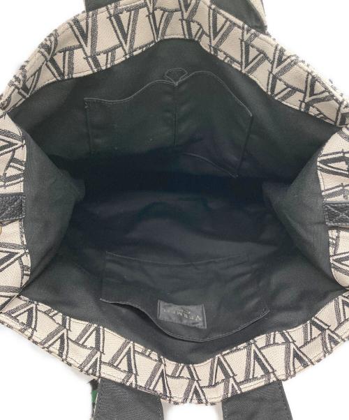 VERMEIL par iena（ヴェルメイユ パー イエナ）VERMEIL par iena (ヴェルメイユ パー イエナ) モノグラム2wayバッグ ホワイト×ブラックの古着・服飾アイテム