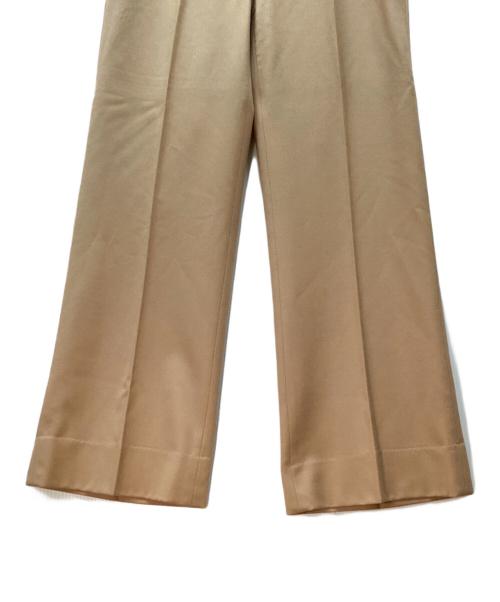 MIU MIU（ミュウミュウ）MIU MIU (ミュウミュウ) センタープレスヴァージンウールスラックス ベージュ サイズ:38の古着・服飾アイテム