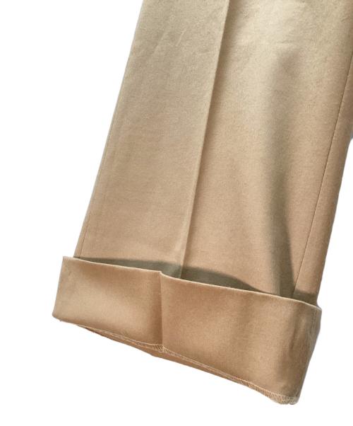 MIU MIU（ミュウミュウ）MIU MIU (ミュウミュウ) センタープレスヴァージンウールスラックス ベージュ サイズ:38の古着・服飾アイテム