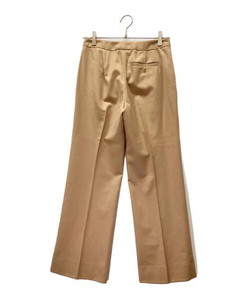 MIU MIU（ミュウミュウ）MIU MIU (ミュウミュウ) センタープレスヴァージンウールスラックス ベージュ サイズ:38の古着・服飾アイテム