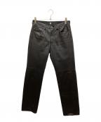 MARITHE+FRANCOIS GIRBAUDマリテフランソワジルボー）の古着「カウレザーパンツ」｜ブラック