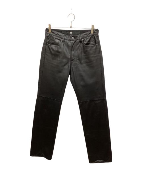 MARITHE+FRANCOIS GIRBAUD（マリテフランソワジルボー）MARITHE+FRANCOIS GIRBAUD (マリテフランソワジルボー) カウレザーパンツ ブラック サイズ:Mの古着・服飾アイテム