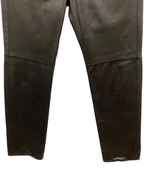 MARITHE+FRANCOIS GIRBAUD（マリテフランソワジルボー）MARITHE+FRANCOIS GIRBAUD (マリテフランソワジルボー) カウレザーパンツ ブラック サイズ:Mの古着・服飾アイテム