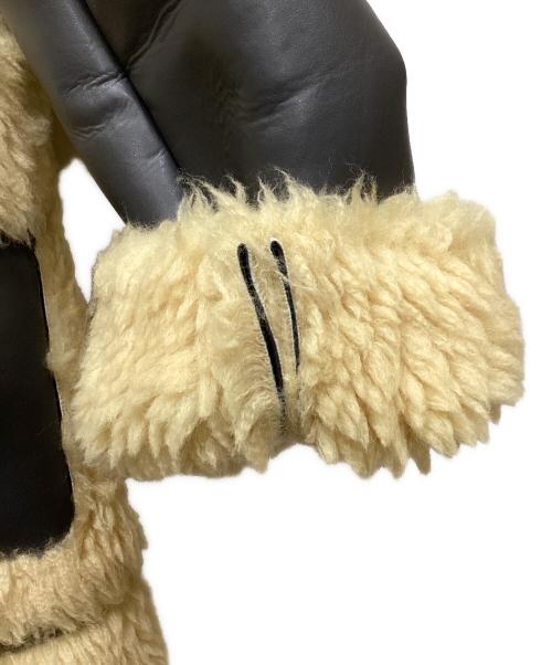 sacai（サカイ）sacai (サカイ) Faux Shearling Blouson ベージュ×グレー サイズ:1の古着・服飾アイテム