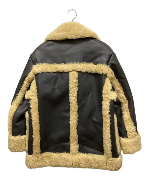 sacai（サカイ）sacai (サカイ) Faux Shearling Blouson ベージュ×グレー サイズ:1の古着・服飾アイテム