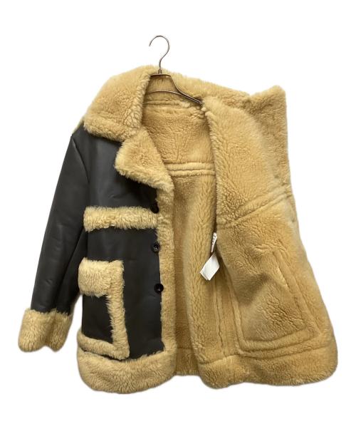 sacai（サカイ）sacai (サカイ) Faux Shearling Blouson ベージュ×グレー サイズ:1の古着・服飾アイテム