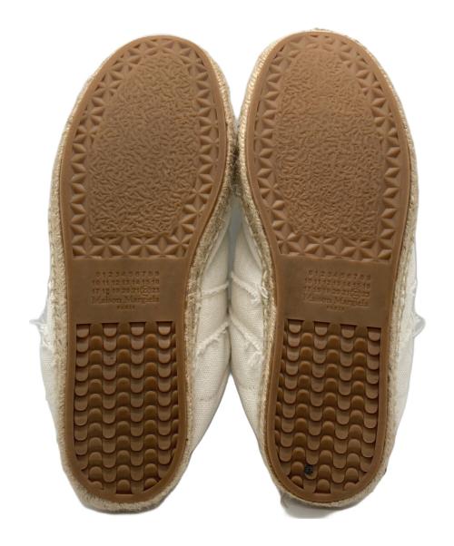 Maison Margiela（メゾンマルジェラ）Maison Margiela (メゾンマルジェラ) ジャーマントレーナーエスパドリーユ アイボリー サイズ:37の古着・服飾アイテム