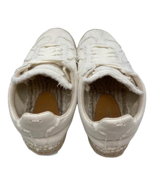 Maison Margiela（メゾンマルジェラ）Maison Margiela (メゾンマルジェラ) ジャーマントレーナーエスパドリーユ アイボリー サイズ:37の古着・服飾アイテム