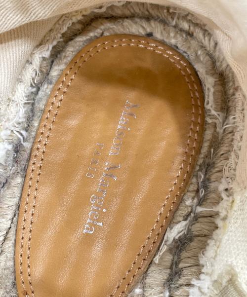 Maison Margiela（メゾンマルジェラ）Maison Margiela (メゾンマルジェラ) ジャーマントレーナーエスパドリーユ アイボリー サイズ:37の古着・服飾アイテム