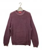 SUPREMEシュプリーム）の古着「Open Knit Small Box Sweater オープンニットスモールボックスセーター」｜パープル
