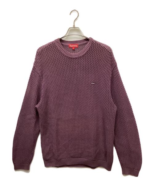 SUPREME（シュプリーム）SUPREME (シュプリーム) Open Knit Small Box Sweater オープンニットスモールボックスセーター パープル サイズ:Lの古着・服飾アイテム