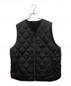 green label relaxing×TAIONグリーンレーベルリラクシング×タイオン）の古着「リバーシブルダイヤキルティングベスト」｜ブラック