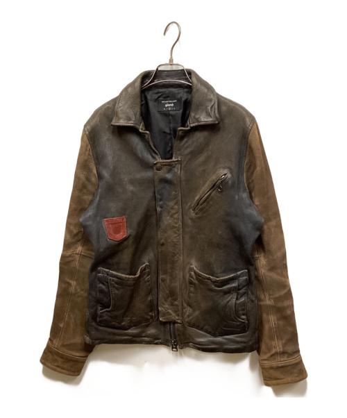 glamb（グラム）glamb (グラム) Durden leather JKT ブラウン サイズ:2の古着・服飾アイテム