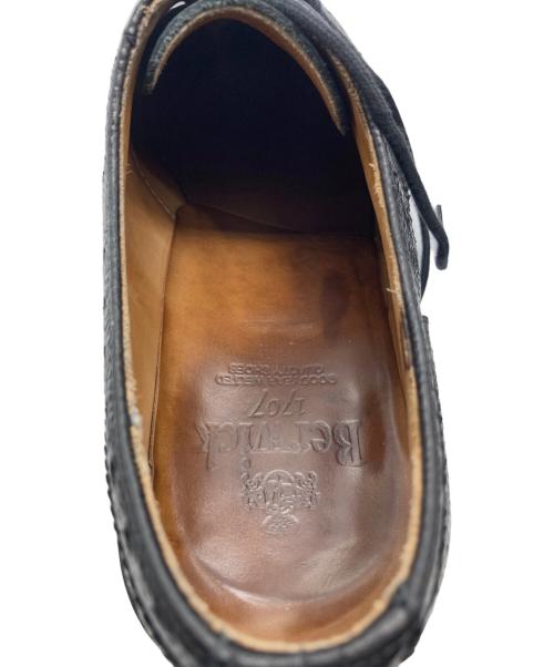 berwick（バーウィック）berwick (バーウィック) シボ革ウィングチップシューズ ブラック サイズ:7 1/2の古着・服飾アイテム