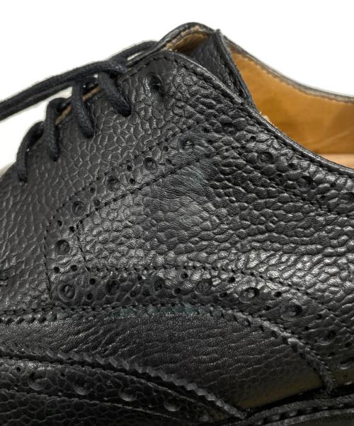 berwick（バーウィック）berwick (バーウィック) シボ革ウィングチップシューズ ブラック サイズ:7 1/2の古着・服飾アイテム