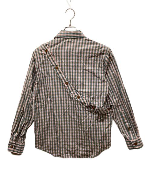 Vivienne Westwood man（ヴィヴィアン ウェストウッド マン）Vivienne Westwood man (ヴィヴィアン ウェストウッド マン) ギンガムチェックパズルシャツ ピンク サイズ:表記無しの古着・服飾アイテム