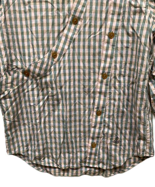 Vivienne Westwood man（ヴィヴィアン ウェストウッド マン）Vivienne Westwood man (ヴィヴィアン ウェストウッド マン) ギンガムチェックパズルシャツ ピンク サイズ:表記無しの古着・服飾アイテム