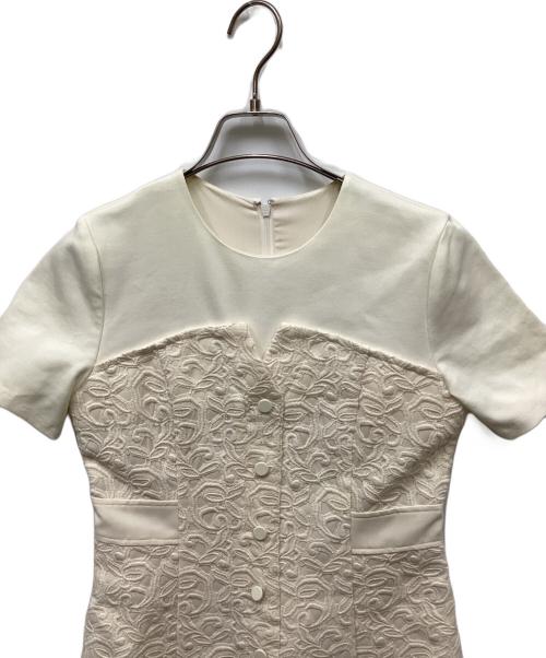 JILL STUART（ジルスチュアート）JILL STUART (ジルスチュアート) ソニアレースドッキングワンピース アイボリー サイズ:2 未使用品の古着・服飾アイテム