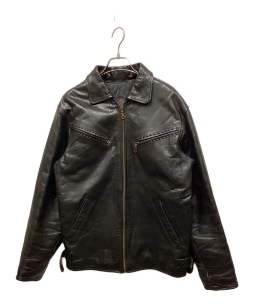 VENT COUVERT（ヴァンクヴェール）VENT COUVERT (ヴァンクヴェール) レザージャケット ブラック サイズ:Sの古着・服飾アイテム
