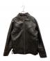 VENT COUVERT（ヴァンクヴェール）の古着「レザージャケット」｜ブラック