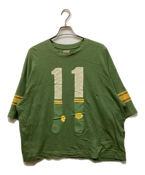 KAPITAL（キャピタル）KAPITAL (キャピタル) 18.5oz天竺フットボールBIG-T グリーン サイズ:4の古着・服飾アイテム