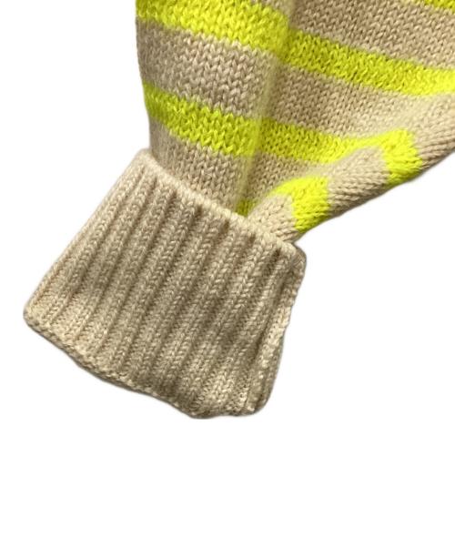 maillot（マイヨ）maillot (マイヨ) パネルボーダーニット イエロー×ベージュの古着・服飾アイテム