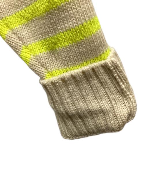 maillot（マイヨ）maillot (マイヨ) パネルボーダーニット イエロー×ベージュの古着・服飾アイテム