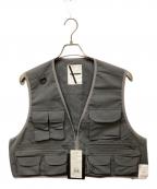 AZUL by moussyアズールバイマウジー）の古着「フィッシャーマンベスト」｜グレー