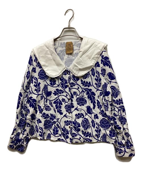 Tnewties（トゥエンティーズ）Tnewties (トゥエンティーズ) セーラーカラーシノワズリブラウス ブルー サイズ:Sの古着・服飾アイテム