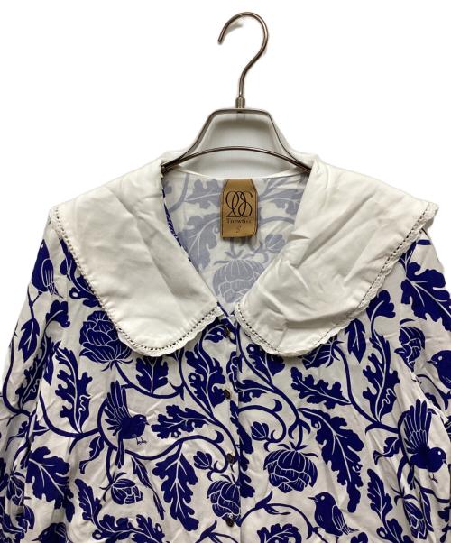 Tnewties（トゥエンティーズ）Tnewties (トゥエンティーズ) セーラーカラーシノワズリブラウス ブルー サイズ:Sの古着・服飾アイテム