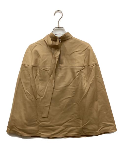 ebure（エブール）ebure (エブール) ボウタイケープライクカットソー ブラウン サイズ:38の古着・服飾アイテム