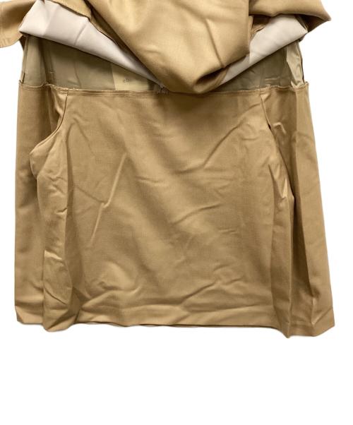 ebure（エブール）ebure (エブール) ボウタイケープライクカットソー ブラウン サイズ:38の古着・服飾アイテム