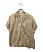 BALLSEYボールジィ）の古着「プロセスドコットン ネックフリルブラウス」｜ベージュ