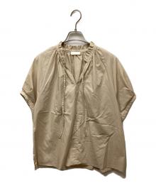 BALLSEY（ボールジィ）の古着「プロセスドコットン ネックフリルブラウス」｜ベージュ