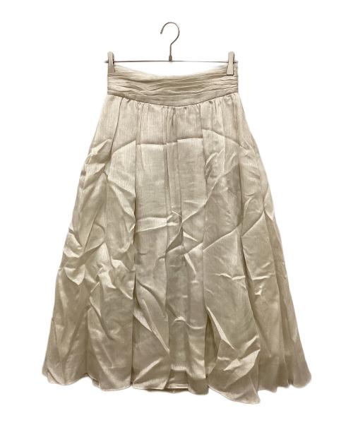 ebure（エブール）EBURE (エブール) リネン混スカート アイボリー サイズ:36の古着・服飾アイテム