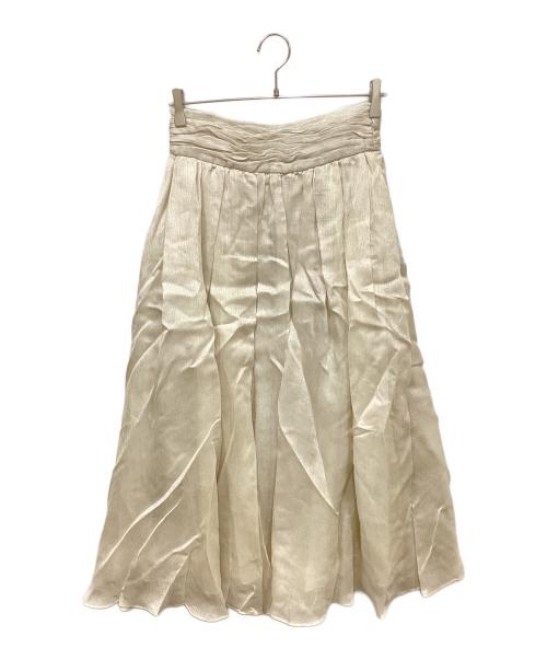 ebure（エブール）EBURE (エブール) リネン混スカート アイボリー サイズ:36の古着・服飾アイテム