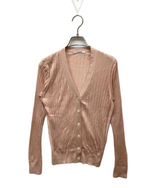 SLOANE（スローン）SLOANE (スローン) 18GシルクリブVネックカーディガン ピンク サイズ:2の古着・服飾アイテム