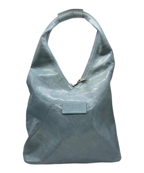 MM6 Maison Margiela（エムエムシックスメゾンマルジェラ）MM6 Maison Margiela (エムエムシックスメゾンマルジェラ) シワ加工エナメルジャパニーズバッグ スカイブルーの古着・服飾アイテム