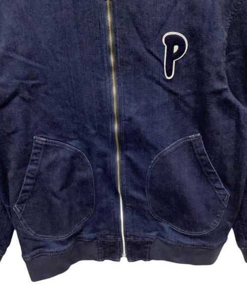 PAPAS（パパス）PAPAS (パパス) デニムMA-1ジャケット インディゴ サイズ:LLの古着・服飾アイテム