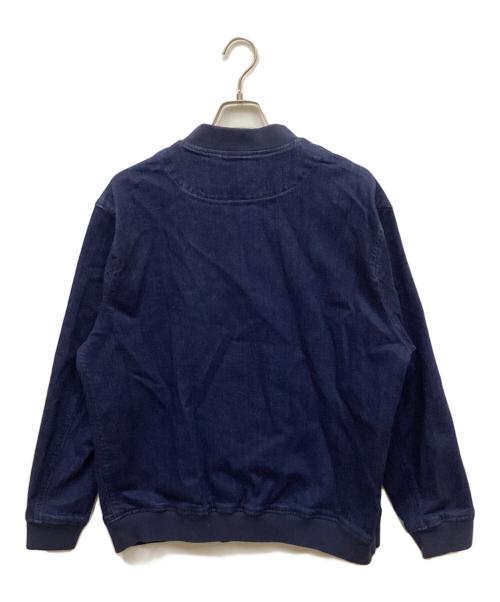 PAPAS（パパス）PAPAS (パパス) デニムMA-1ジャケット インディゴ サイズ:LLの古着・服飾アイテム