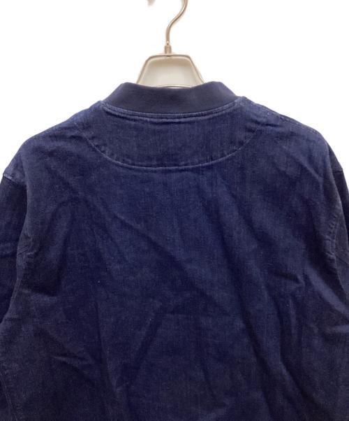 PAPAS（パパス）PAPAS (パパス) デニムMA-1ジャケット インディゴ サイズ:LLの古着・服飾アイテム