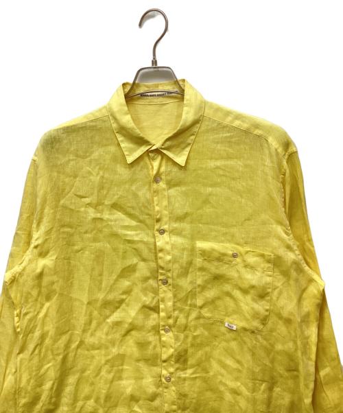 PAPAS（パパス）PAPAS (パパス) リネンシャツ イエロー サイズ:LLの古着・服飾アイテム