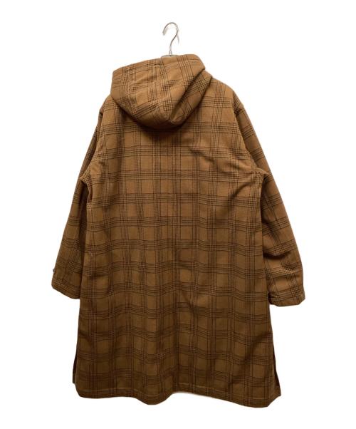 BEAMS（ビームス）BEAMS (ビームス) チェックフーデッドコート ブラウン サイズ:Mの古着・服飾アイテム