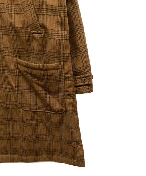 BEAMS（ビームス）BEAMS (ビームス) チェックフーデッドコート ブラウン サイズ:Mの古着・服飾アイテム