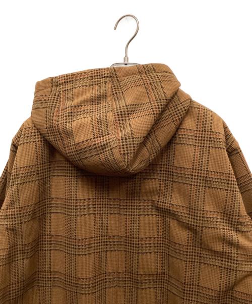 BEAMS（ビームス）BEAMS (ビームス) チェックフーデッドコート ブラウン サイズ:Mの古着・服飾アイテム