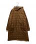 BEAMS（ビームス）の古着「チェックフーデッドコート」｜ブラウン