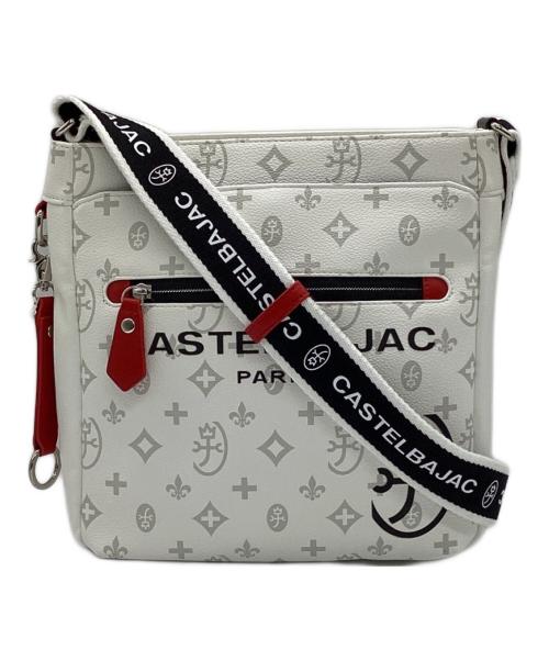 CASTELBAJAC（カステルバジャック）CASTELBAJAC (カステルバジャック) モノグラムショルダーバッグ ホワイトの古着・服飾アイテム