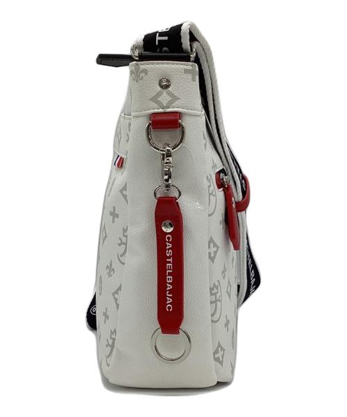 CASTELBAJAC（カステルバジャック）CASTELBAJAC (カステルバジャック) モノグラムショルダーバッグ ホワイトの古着・服飾アイテム