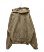 AMI Alexandre Mattiussiアミアレクサンドルマテュッシ）の古着「ロゴ刺繍パーカー」｜ベージュ