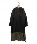 journal standard luxeジャーナルスタンダード ラックス）の古着「リネン混ブラウスワンピース」｜ブラック×グレー